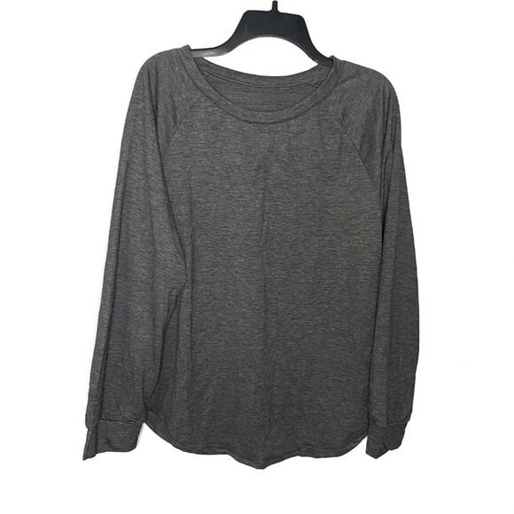 Women's Grey Cozy Lightweight Long Sleeve Sweatshirt Size XLarge - Picture 4 of 5